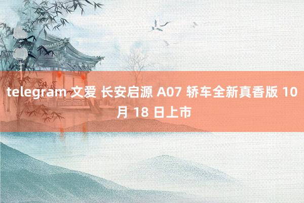 telegram 文爱 长安启源 A07 轿车全新真香版 10 月 18 日上市