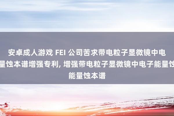 安卓成人游戏 FEI 公司苦求带电粒子显微镜中电子能量蚀本谱增强专利, 增强带电粒子显微镜中电子能量